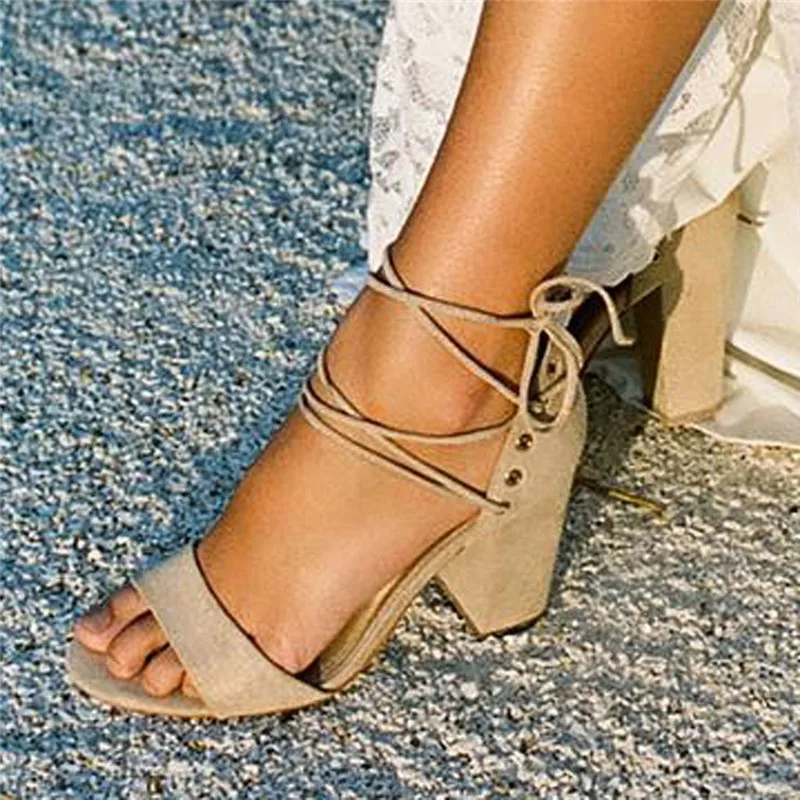 LOULUEN/ г. Босоножки модная женская летняя повседневная обувь с открытым носком сандалии с ремешками на лодыжках на квадратном каблуке, большие размеры 35-43,#0709