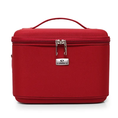 red small 10 inch Профессиональная косметичка для макияжа, женские косметички, чехол, высокое качество, нейлон, Женская Корейская коробка для макияжа, большая вместительность, дорожные сумки для мытья - Цвет: red small 10 inch