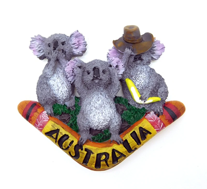 Cute Australian Koala Darts Creative 3D Refrigerator Home Decortion Fridge