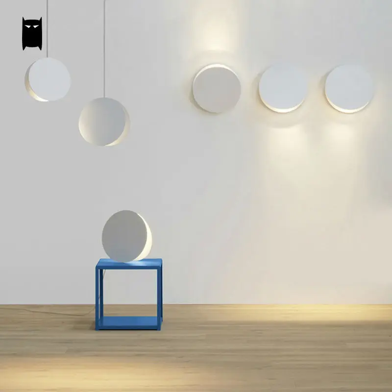 الأصفر الأبيض القهوة القرص الطائر قلادة تصميم الإضاءة الحديثة آرت ديكو الشمال شنقا مصباح luminaria غرفة الطعام بار