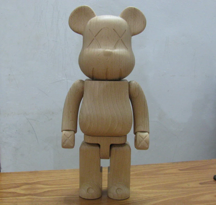 kaws wood bearbrick