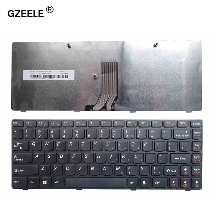 Gzeele США клавиатура для ноутбука lenovo b4310g b4302a b4450 g475ax G470 V470 B470 B490 G475 b475e v480c B480 m490 заменить английский