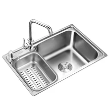 Еще один бак 304 из нержавеющей стали интегрированная кухонная раковина для рисования xiancai раковины wx05031345