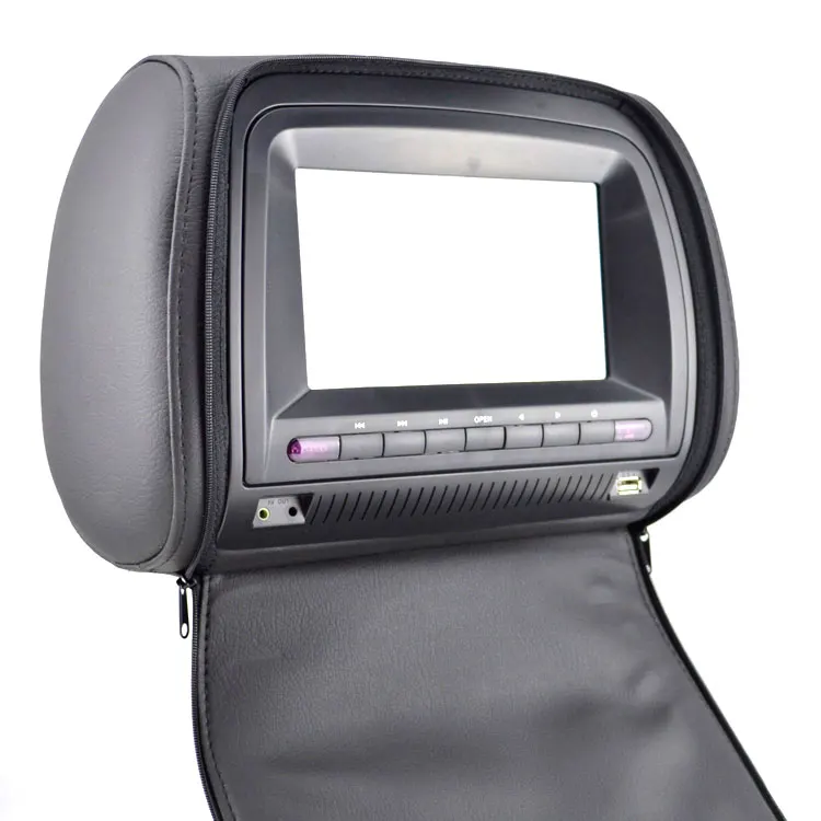 7 Inch Car Headrest DVD Player with USB SD IR Support FM Transmitter