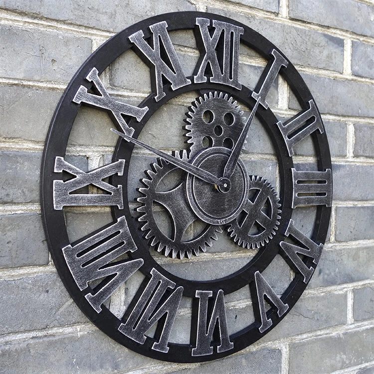 23 Oversized Rustic Home Decorative Retro Vintage Art Luxury Wall Clocks Large Gears Designed On The Wall Wall Clocks Large Clock Largeluxury Wall Clock Aliexpress