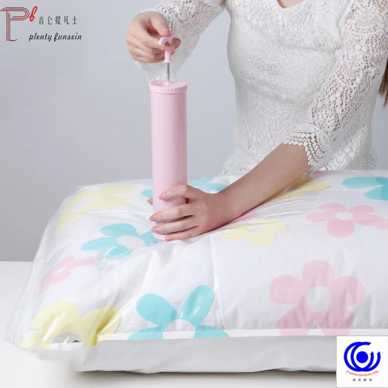 

Thickened Vacuum Compressed Storage Bag with Hand Pump Reusable Blanket Clothes Quilt Organizer garment bags clothes store