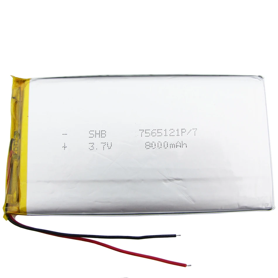 3,7 V 8000mAh литий-полимерная LiPo аккумуляторная батарея для планшета электронной книги gps psp DVD power bank планшетного ПК ноутбука 7565121