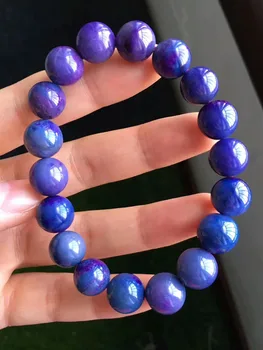 

Genuine Natural Blue Sugilite Gemstone Crystal Round Beads Stretch Bracelet 11mm Women South Africa Charms Bangle AAAAA