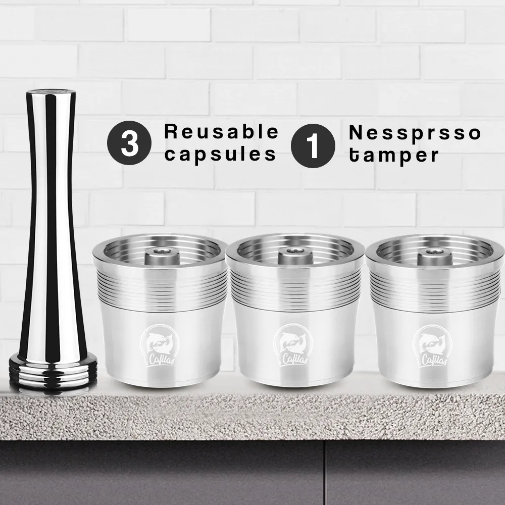 

Stainless Steel Reusable Illy Coffee Filter Tamper Set Refillable ILLY Capsules Cup Pod Tamper For ILLY X9 X8 X7.1 Y5 Y3 Y1.1