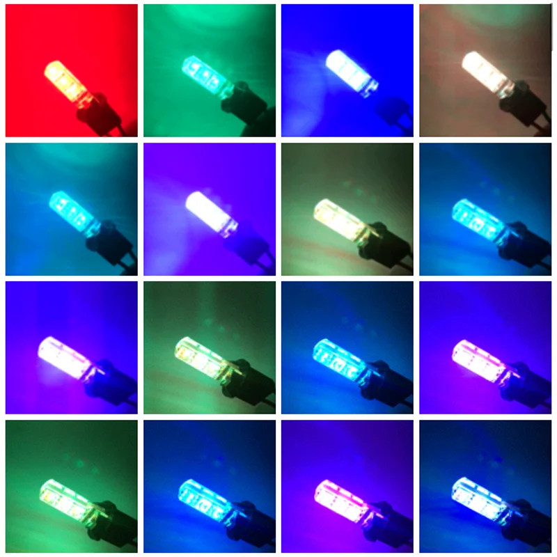 SUNKIA 2 шт./компл. Автомобильный светодиодный светильник T10 RGB костюм с пультом дистанционного управления(без батареи) Внешний зазор ширина парковочный светильник