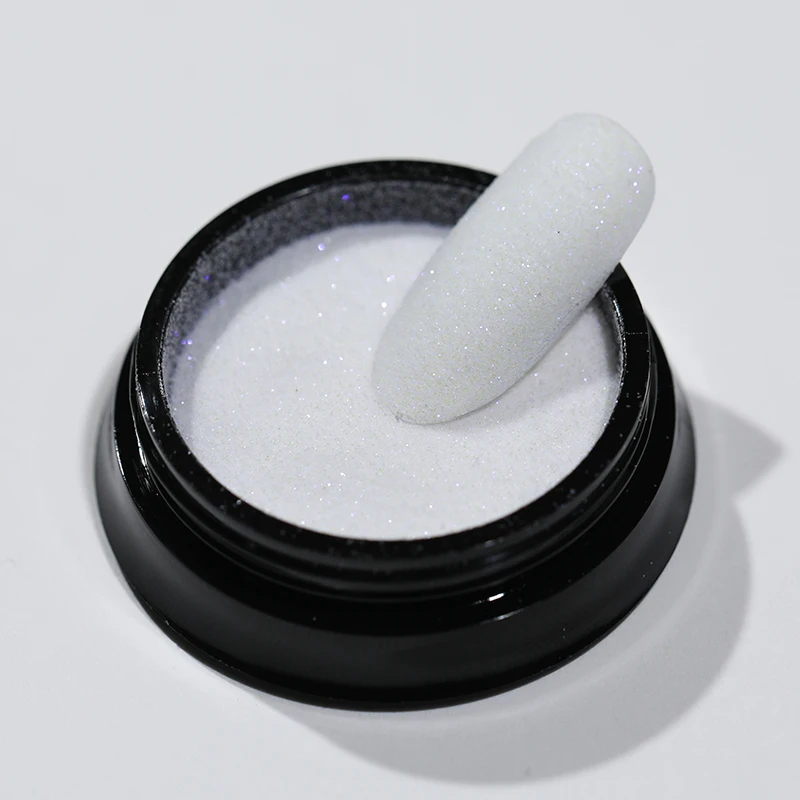 2 г порошок для ногтей шерсть пигмент черный белый сахар блестящий пылезащитный