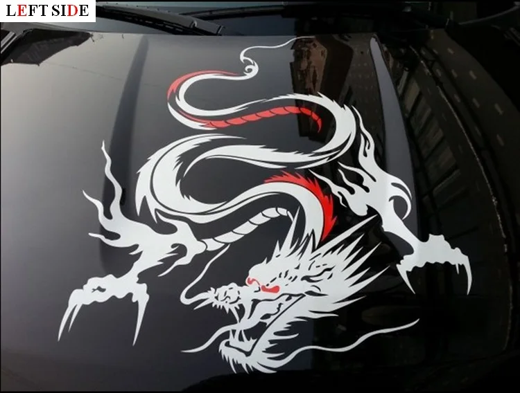 силиконовая наклейка на окно дракон