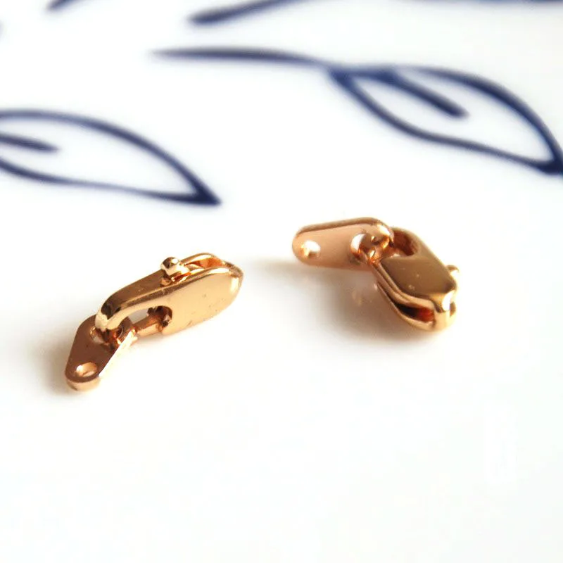 

wholesale 10 pcs/lot gold plated hooks and clasp jewelry making craft findings DIY for women