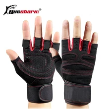 Queshark спортивные перчатки для спортзала упражнения тяжелая атлетика перчатки Бодибилдинг тренировка обмотка для поддержки запястья спорт фитнес перчатки