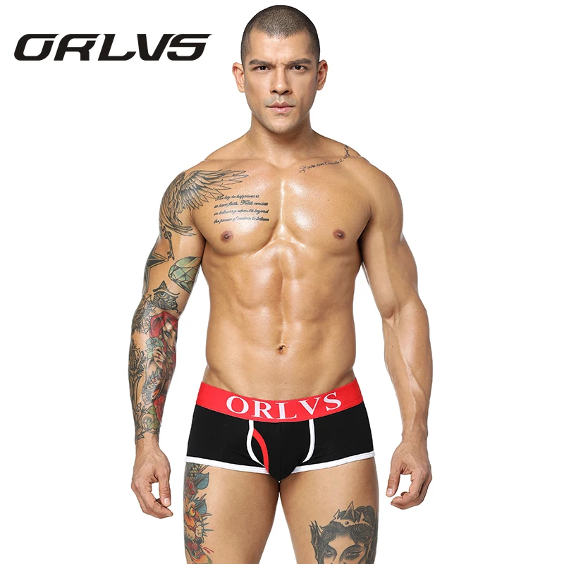ORLVS мужские трусы боксеры Шорты хлопковые сексуальные Sous Vetement Homme| |