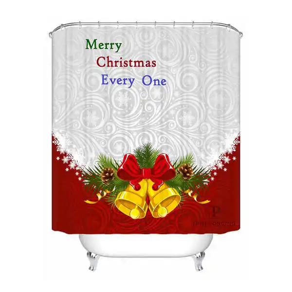 Shower Curtain Пользовательские водонепроницаемые занавески для душа Рождество Снеговик Печатных Декор ванной комнаты различных размеров#180324-01-30 - Цвет: Shower Curtain