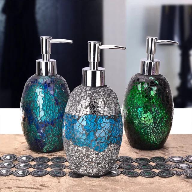 Modern Bling Resin Lotion Dispenser Liquid Soap Holder Hand Wash Modern Bling Resin Lotion Dispenser Liquid Soap Holder Hand Wash Bottle Bathroom Accessories Set Free Shipping