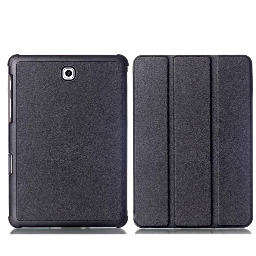 Black Из искусственной кожи Funda чехол для Samsung Galaxy Tab S2 8,0 T710 T713 8-дюймовый планшетный защитный чехол для T719 T715 " в виде ракушки+ Защитная пленка на экран+ стилус - Цвет: Black
