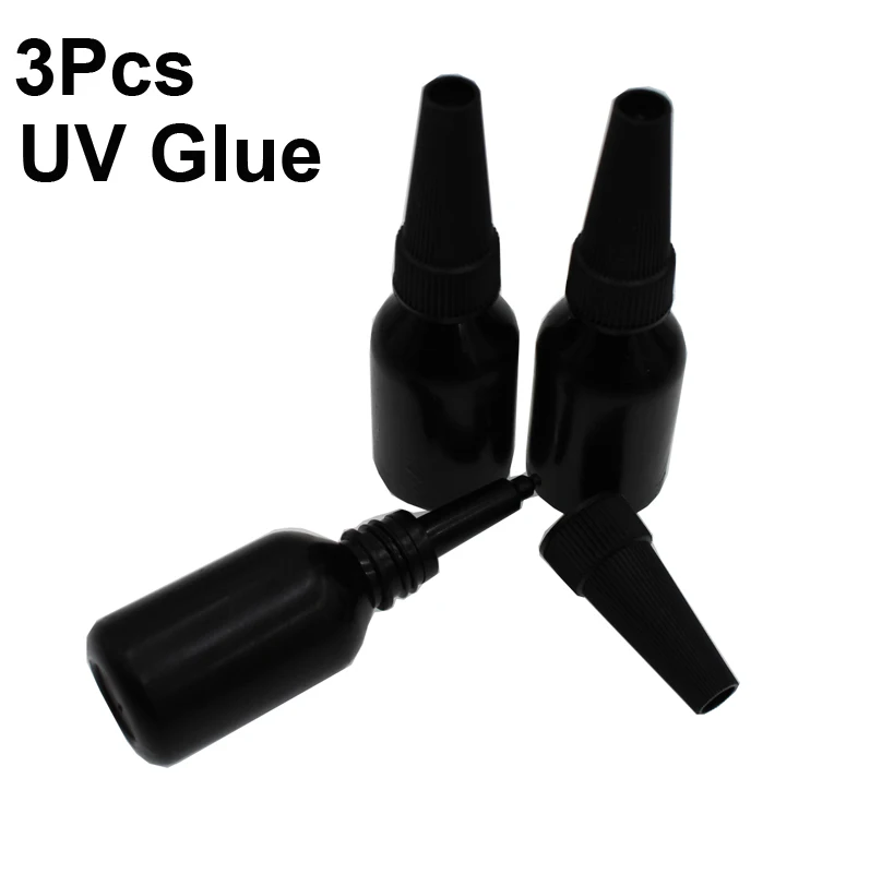 3Pcs Liquid UV Glue Super Glass Metal Rubber Jewelry Crystal Auto