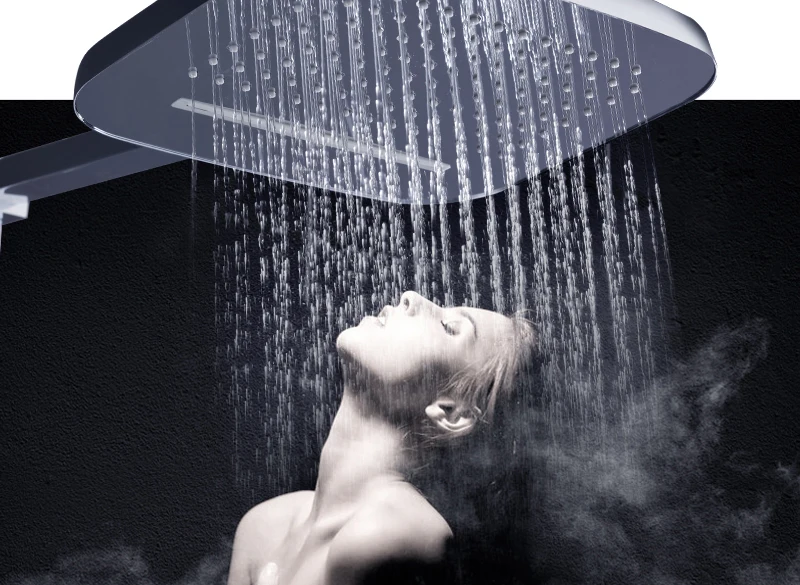 In Wall Exposed Touch Digital Shower Bath 3 Function Bathroom Shower Set Smart Intelligent Thermostat Waterfall Rain Shower (8)