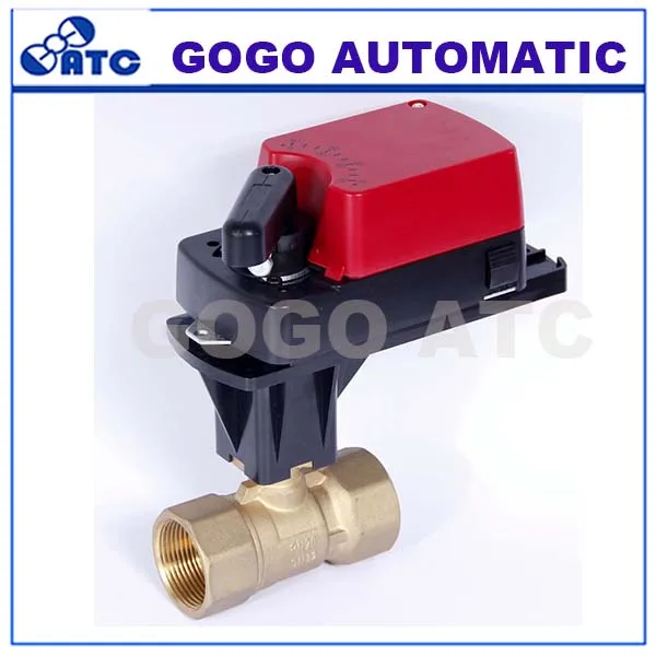 GOGO DN15 G1/2" 4Nm on/off type motorized control valve 2 way