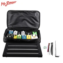 Black Aluminum Pedalboard Diy Guitar Bass Pedal Board With Magic Tape Cable Cord Straps For Sale New 200 D