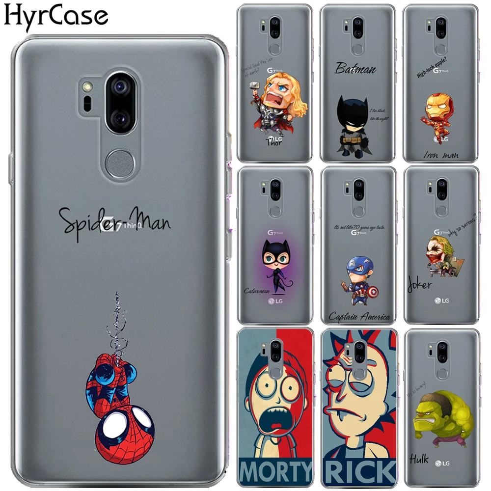 

HyrCase Cool Cartoon Marvel Heros Silicon Cover For LG G7 6.1" Rick And Morty Soft TPU Phone Case For LG G7 ThinQ G7ThinQ