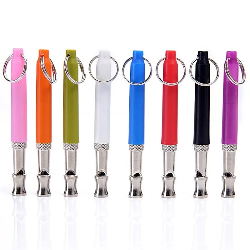 Dog whistle Benepaw Stainless Steel Ultrasonic Dog Whistle Quality Anti Barking Device Repeller Dog Training Adjustable Pitch Lanyard Strap
