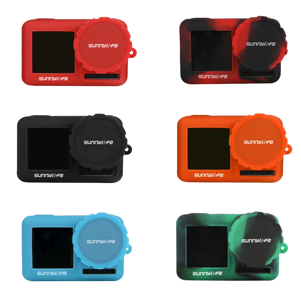 

For DJI OSMO Action Silicone Protective Cover with Lanyard Multi-color Protection Cases for DJI OSMO Action Accessorie