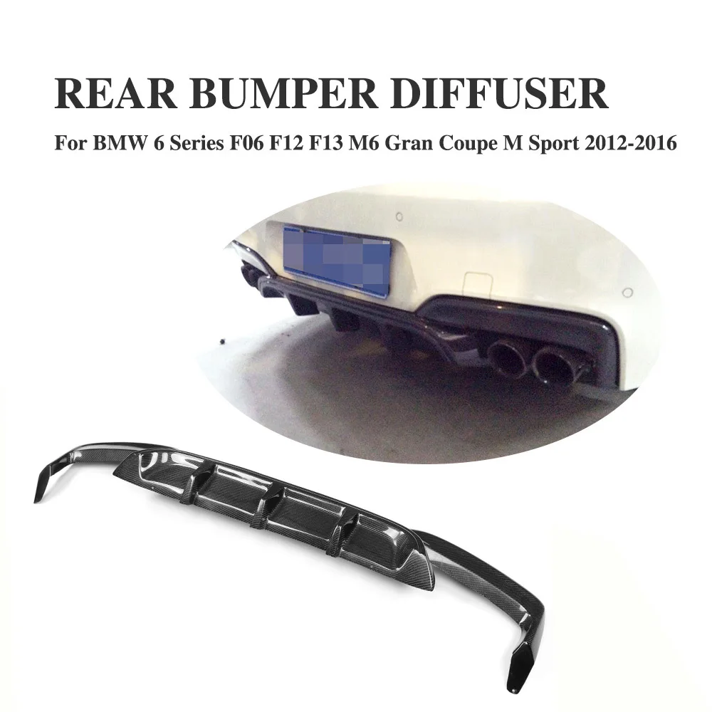 

Carbon Fiber Rear Lip Diffuser Spoiler for BMW 6 Series F06 F12 F13 M6 M-Sport M-Tech Bumper 2012-2016 Car Tuning Parts
