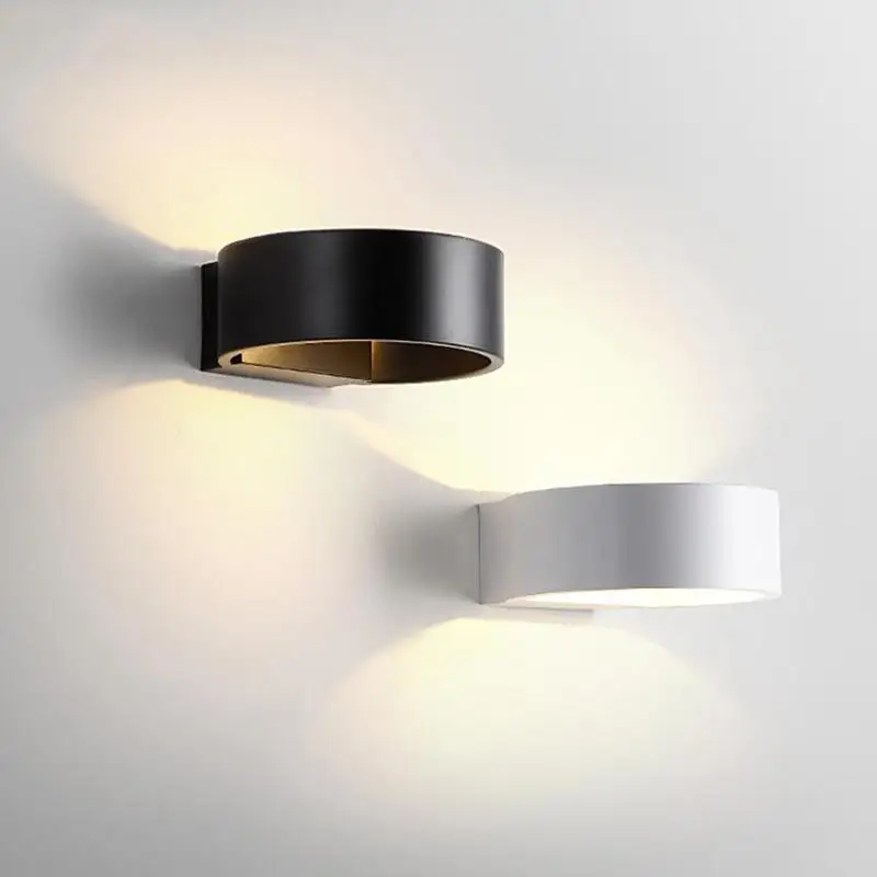 

Modern Simplicity Semicircle Light Creative Aisle Corridor Bedside LED Wall Lamp Adjustable Surface Installation Led Lighting