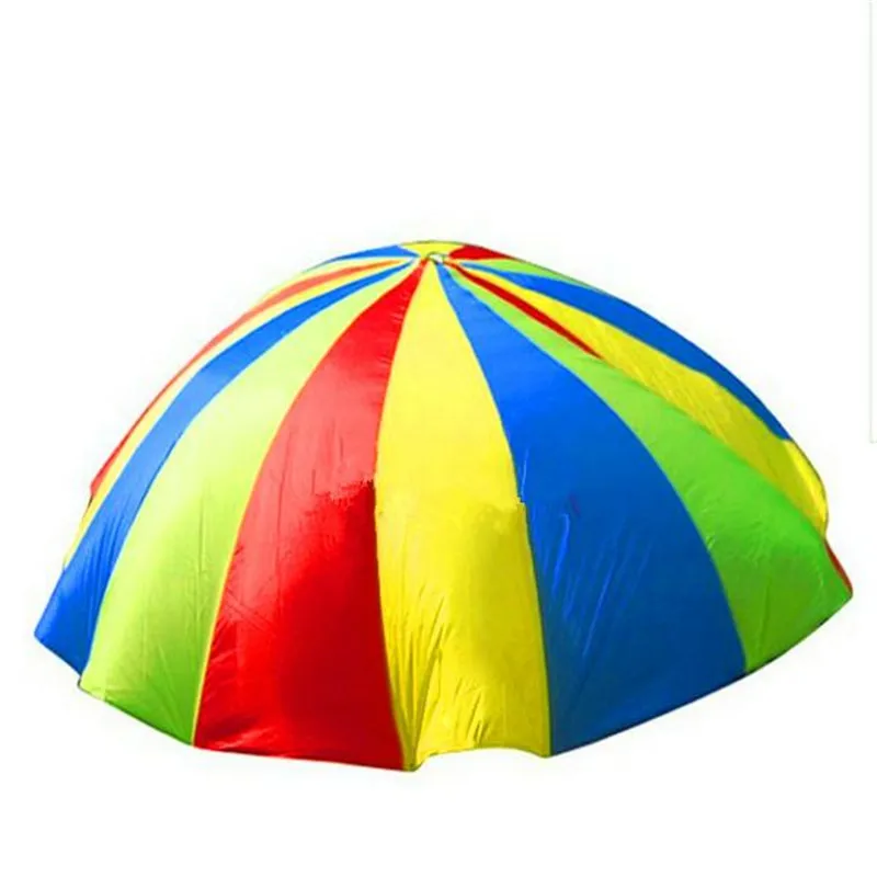 

More Useful 2m Child Outdoor Rainbow Umbrella Parachute Toy Kindergarten Parent-Child Umbrella Rally Amusement Park Playground