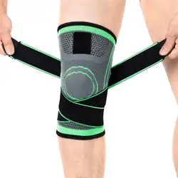 Регулируемый эластичный бинт колена рукав ремешок для волейбола колена Поддержка обмотка для коленей футбольный наколенник Brace Поддержка
