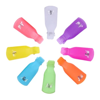 

5Pcs Nail Polish Remover Nail Art Plastic Gel Soak Off Cap Clip UV Gel Polish Wrap Tool for Removal of Varnish Cleaner