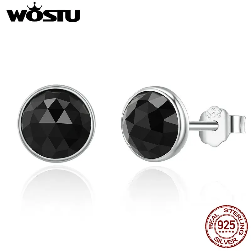 WOSTU, высокое качество, 925 пробы, серебро, Джун, капелька, серьги-гвоздики для женщин, Стерлинговое Серебро, ювелирное изделие, подарок