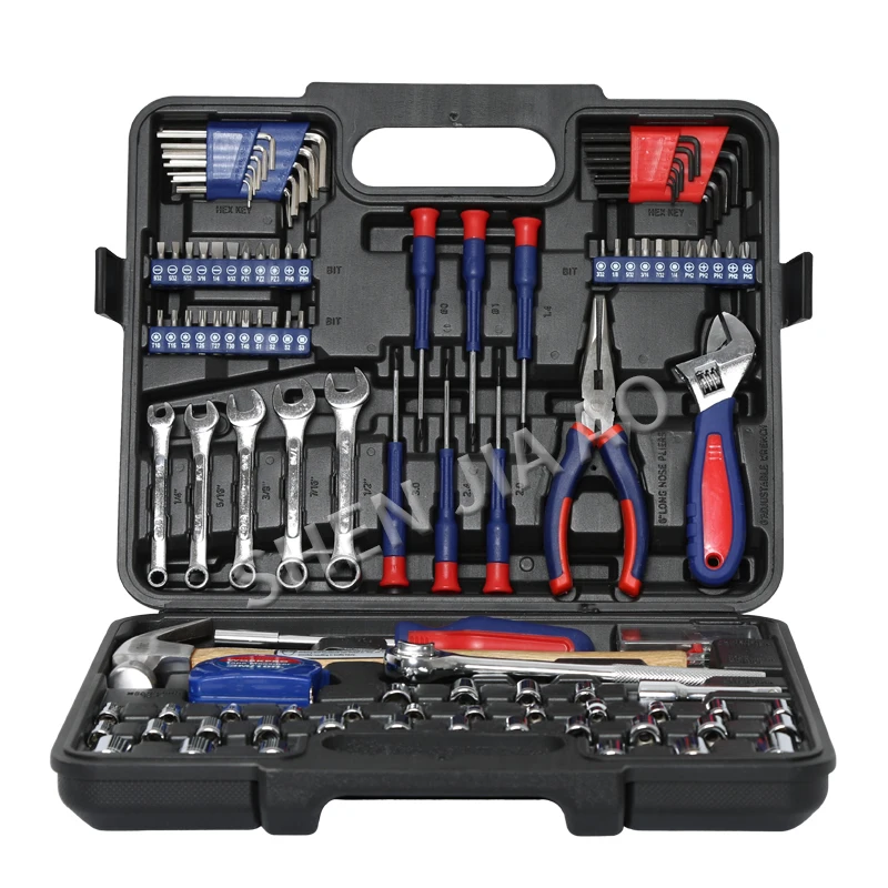 

165PC Tool Set Home Tools Household Tool Set Wrench Screwdriver Plier Socket Set Repair Car Wheel Ratchet Wrench Set