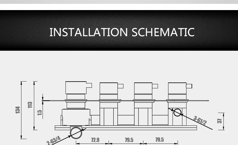 DCAN Wall Mounted Mixer Copper Wall Box Mixing Valve Switch Valve Constant Temperature Concealed Shower Switch Concealed Taps (18)
