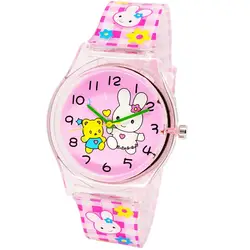 Новый кролик медведь часы модные женские конфеты кварцевые Силиконовые часы для женщин наручные повседневное Relogio Horlog Feminino Montres