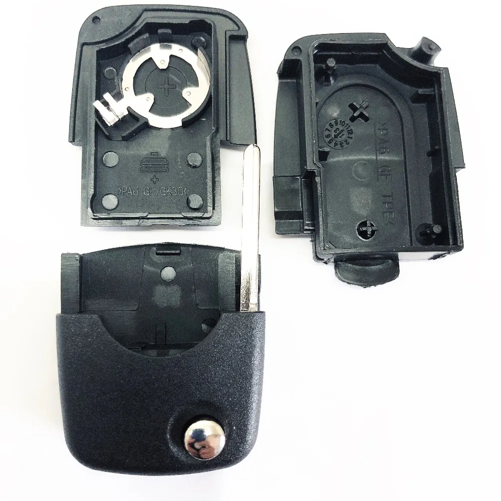2 Button Remote Flip Car Key Cover Fob For VW Jetta Touran Golf 5 6