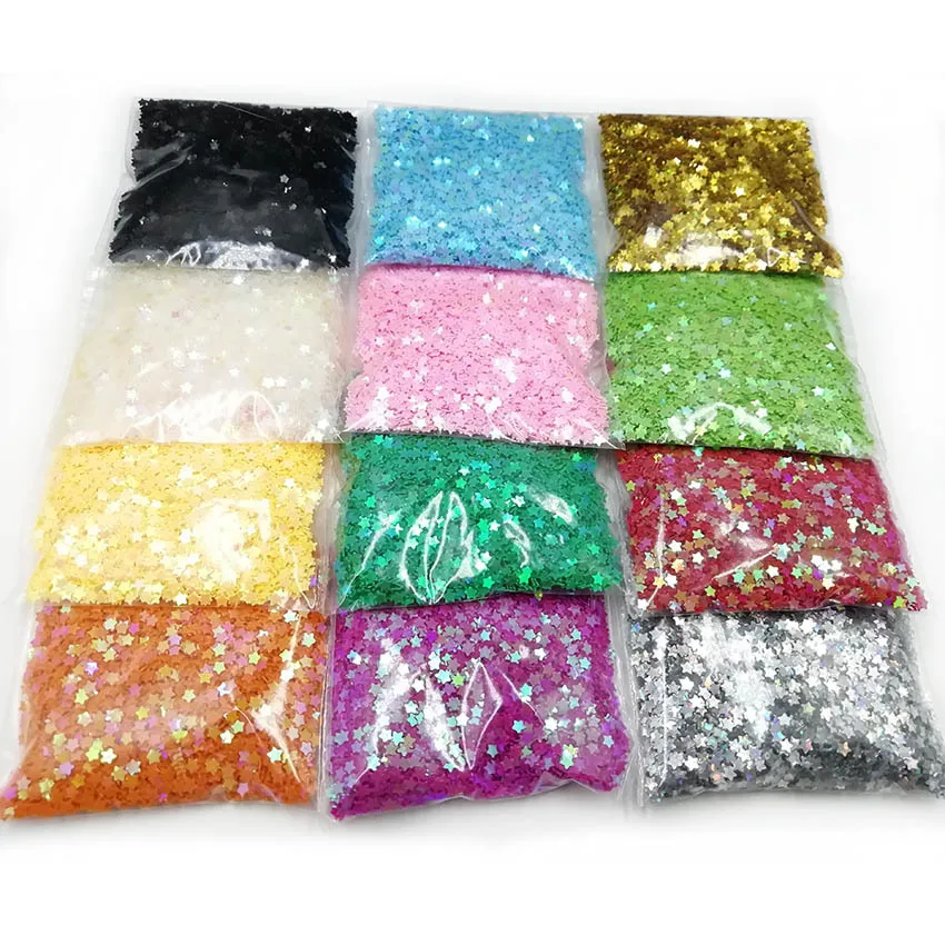 10g/bag Silver Gold Holographic Glitter 3mm Micro Star/Butterfly Shape MIX Acrylic Laser Glitter For Nail Art Decorations YXL035