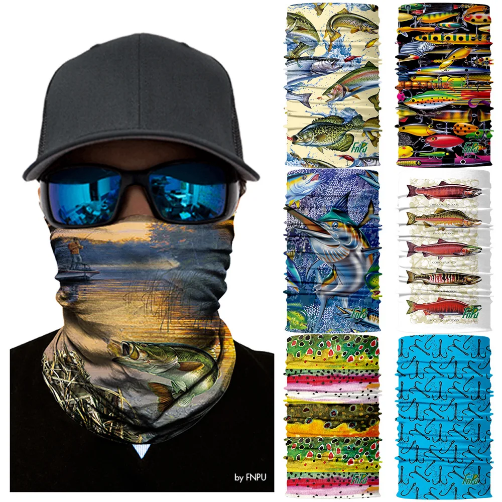 

Motorcycle Biker Mask Face Shield Fishhook Balaclava Face Masks Seamless Bandana Cycling Ski Mascara Trout Carp Fishing Headband