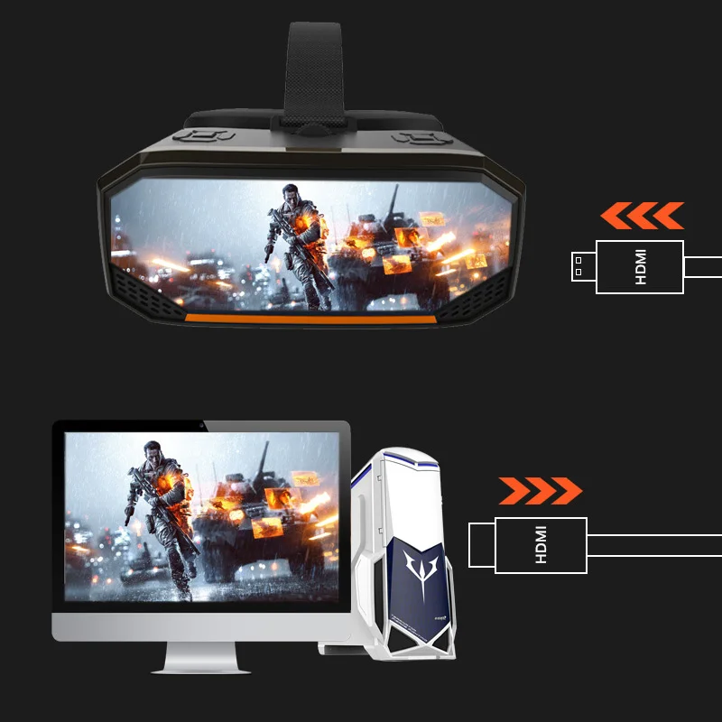 Wi Fi 2K HDMI все в одном 360 градусов Очки виртуальной реальности Immersive VR Гарнитура 3D