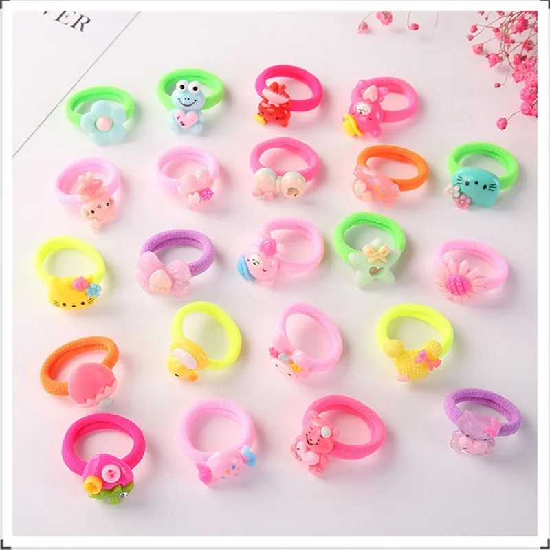 1PCS Lovely Rabbit Cat Small Bow Elastic Hair Bands Toys For Girls Handmade Small Headband Scrunchy Hair Accessories For Kids