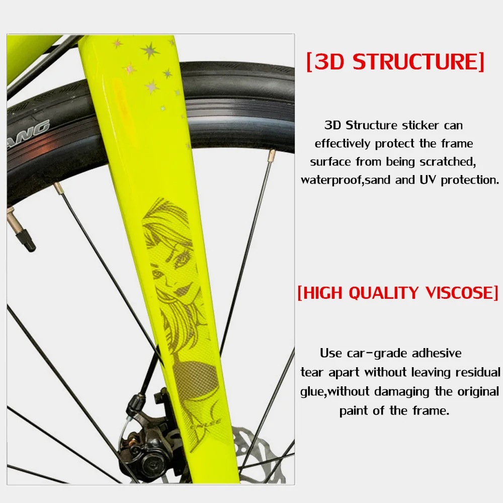 VXM 3D MTB защита рамы горного велосипеда наклейки износостойкие противоскользящие водонепроницаемые защитные велосипедные наклейки