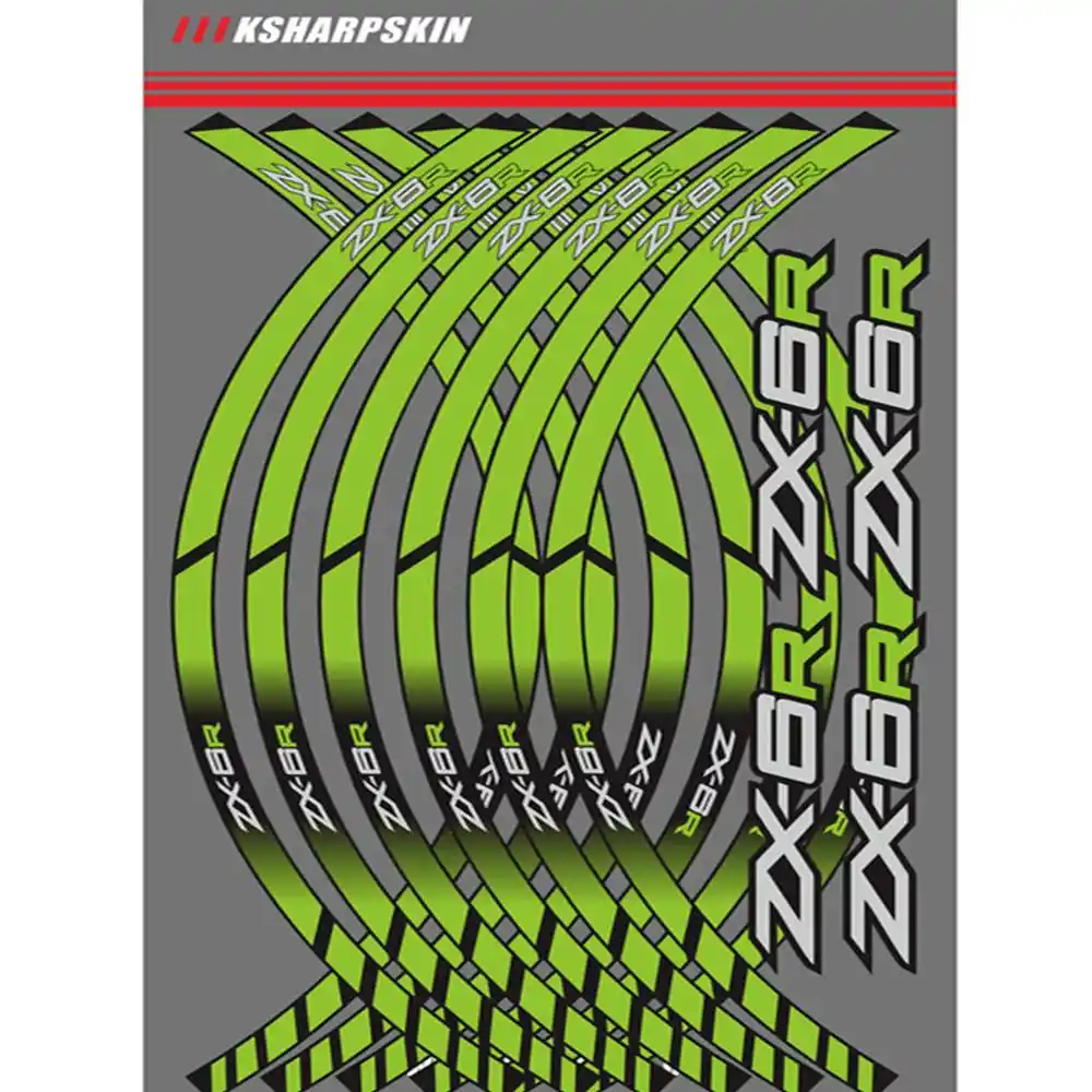 Pegatina Ruedaモトオートバイホイールリムステッカーホイール反射ステッカーストライプカワサキzx6r デカール ステッカー Aliexpress