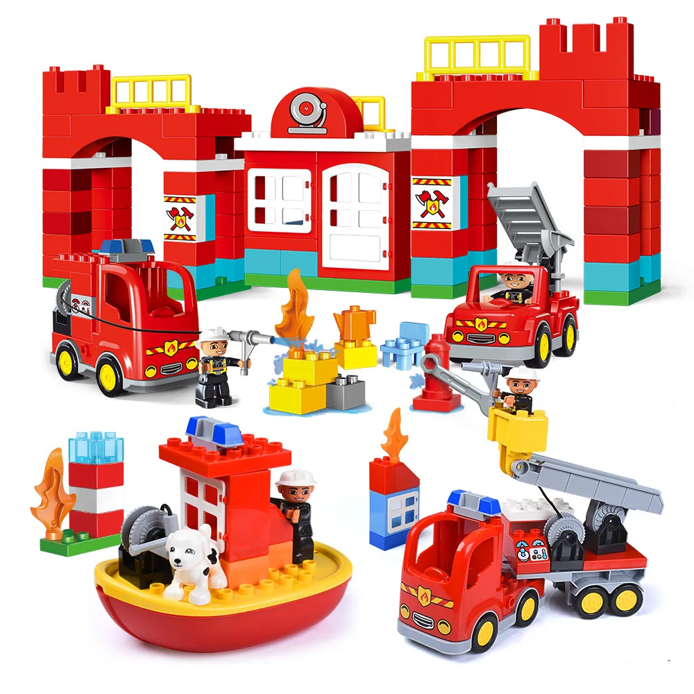 Городской пожарный участок Duplo большие размеры игрушечные строительные блоки