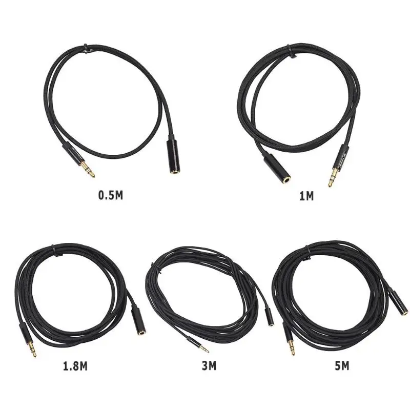 Premium 3.5mm Audio Extension Cable - Male to Female AUX Stereo Extender Cord