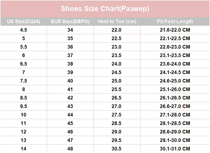 36 size footwear