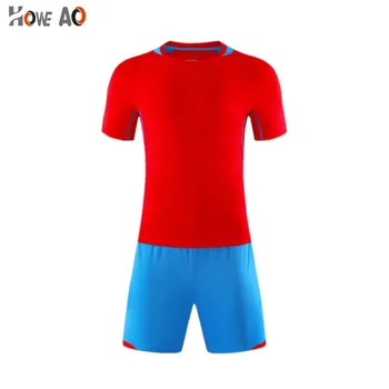 

HOWE AO Blank Football jerseys Football uniform men Soccer Training Suit Running Sportswear Tracksuit Soccer Jersey