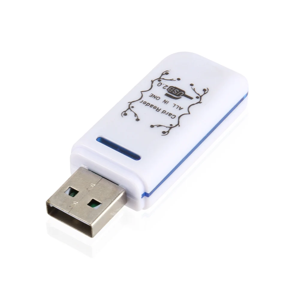 

4 In 1 USB 2.0 Card Reader Multi-Functional SD TF MS M2 Readers for PC Tablet Laptop Computer DJA99